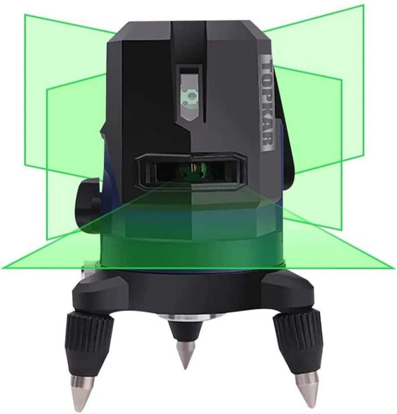 NIKTION 5 Lines 3D Laser Level Machine Green Beam 360 Tool 12 Lines 4 D Rotary Laser Levels Non-magnetic Line Level(20 cm)