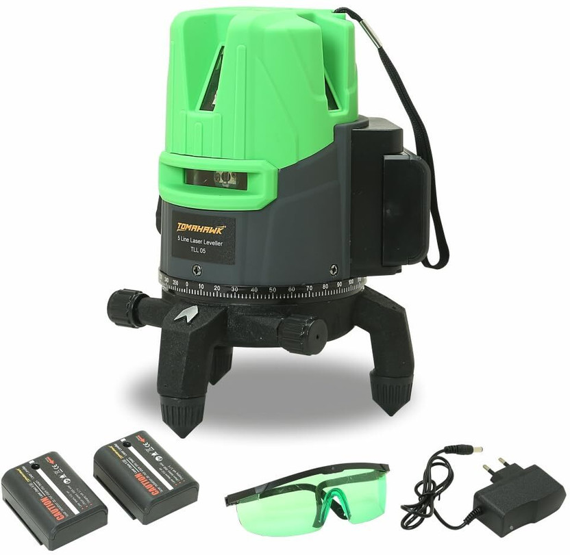 Tomahawk Self Leveling 5 Line Laser Non-magnetic Engineer's Precision Level TLL-B-05-N-5-Line-Level Non-magnetic Engineer's Precision Level(27.5 cm)