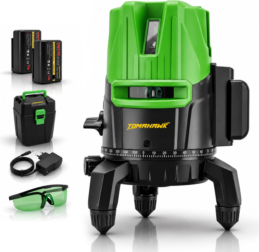 Tomahawk Self Leveling 5 Line Laser Non-magnetic Engineer's Precision Level TLL-B-05-N-5-Line-Level Non-magnetic Engineer's Precision Level(27.5 cm)