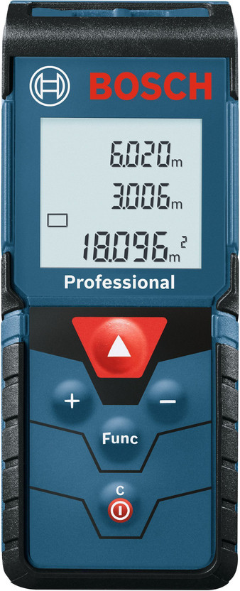 BOSCH GLM 40-12 Professional Laser Distance Measurer | Without Battery | Range up to 40m | Memory Function | IP54 | Non-magnetic Engineer's Precision Level(4000 cm)