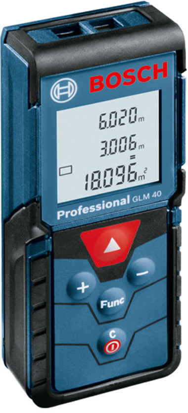 BOSCH GLM40-12 Professional Laser Measuring Device | Without Battery | Range up to 0.15 - 40m | Non-magnetic Line Level(7.1 cm)