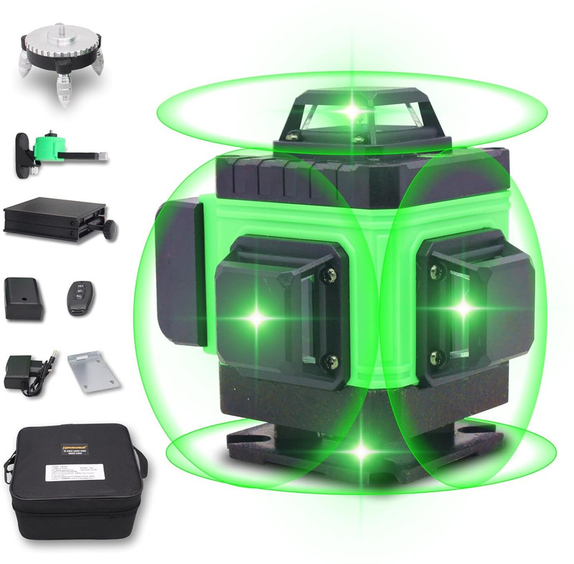 Tomahawk TLL16-16 Line Self Leveling Laser Level, 3D Cross Line for Construction TLL16 Non-magnetic Line Level(13.5 cm)