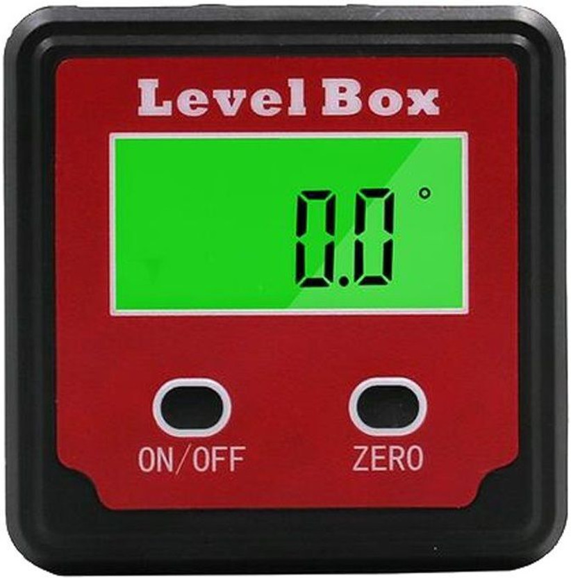 Real Instruments 4x90° Digital Level Box Inclinometer Angle Gauge 4x90° Digital Level Non-magnetic Inclinometer Level(0.1 cm)