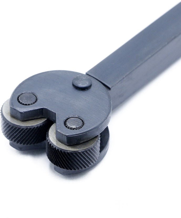 STAR TOOLLS Double head adjustable Knurling tool pivot head for lathe Die Handle(12 cm)