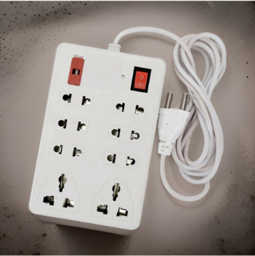 TOOLART 8 Sockets 1 Switches extension board (Cord Length:-2.5M) fra36 8 A Two Pin Socket