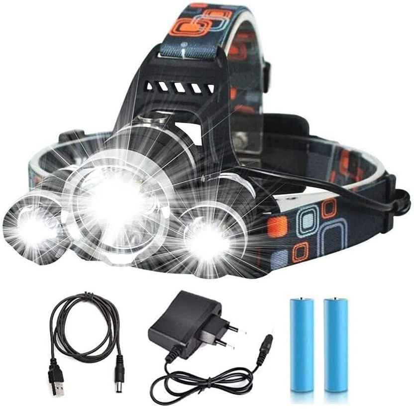 vpvp product Rechargeable LED Headlamp Torch LED Headlamp(Black)