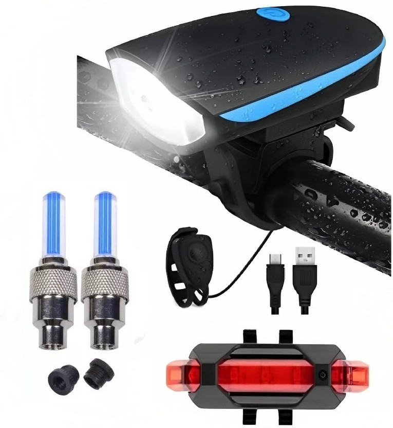 BLACKBELL Bicycle Of Front Cycle Light Back Tail And Tyre Valve LED Front Rear Light Combo(Multicolor)