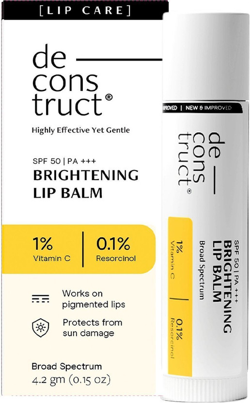 deconstruct Brightening Lip Balm SPF 50 Brightens Dark Lips, Moisturizes Non Tinted(Pack of: 1, 4.2 g)