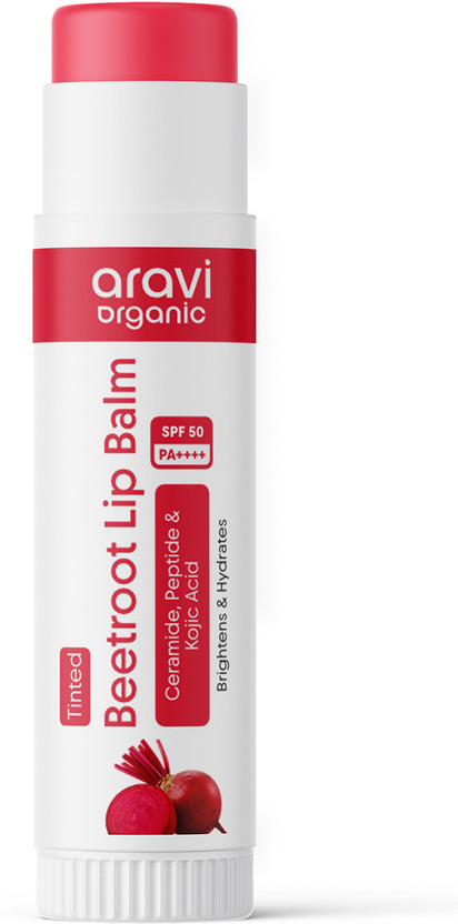Aravi Aravi Organic Tinted Lip Balm With SPF 50 PA+++ -Kojic Acid & Ceramide - For Lip Brightening Tinted(Pack of: 1, 5 g) - Flipkart Deal