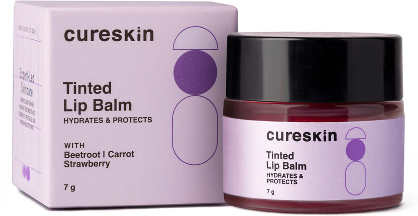 cureskin Tinted Lip Balm for Dark Lips to Lighten Strawberry(Pack of: 1, 7 g)