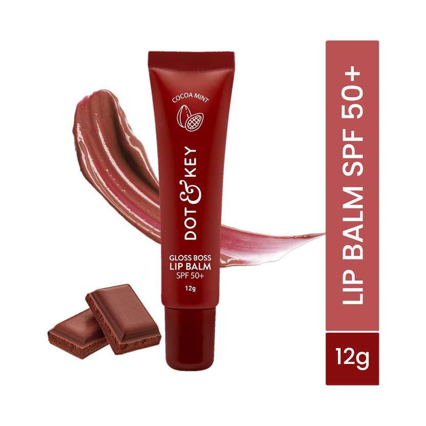 Dot & Key Cocoa Lip Balm with Shea Butter for Naturally Glowing and Hydrated Lips Cocoa Mint(Pack of: 1, 12 g)