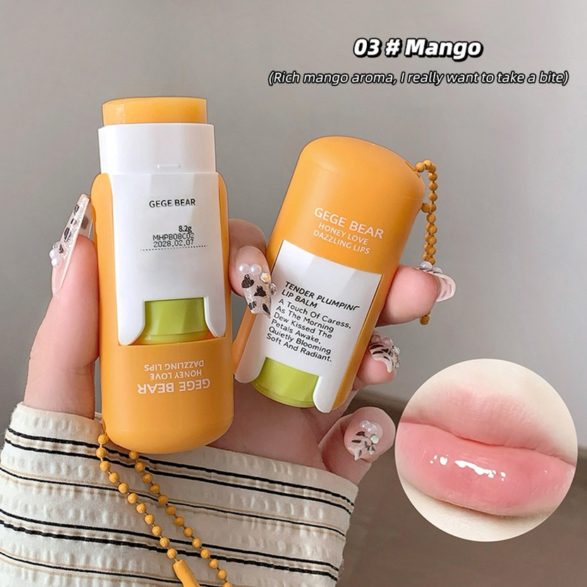 Gege Bear Delicate & Moisturizing Lip Balm Tender Plumping Honey Dazzling Glossy Lips Care No Flavor(Pack of: 1, 8.2 g)