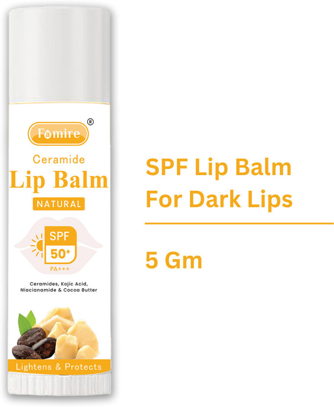 Famire Brightening Lip Balm-Brightens Pigmented lips| Prevents Sun Damage|For dark lips Natural(Pack of: 1, 5 g)