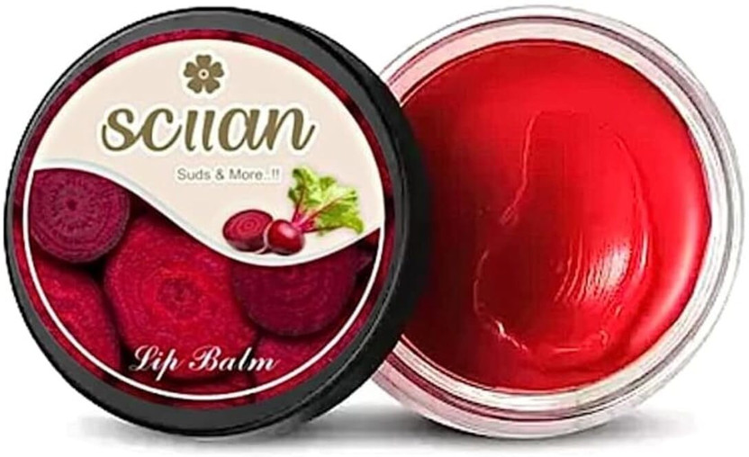 sciian Beetroot Lip Balm | for Dry & Chapped Lips | Lip Balm for Dark Lips to Lighten Beetroot(Pack of: 2, 10 g)