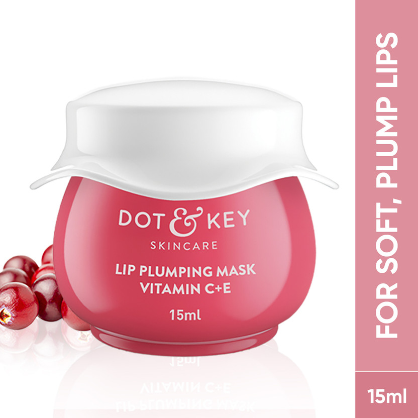 Dot & Key Lip Plumping Mask With Shea Butter,For Naturally Glowing Lips,Smoothes Dry Lips Cherry(Pack of: 1, 15 ml)