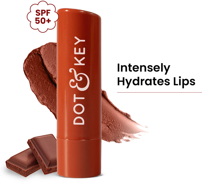 Dot & Key Barrier Repair Hydrating Lip Balm SPF 50 Soft Tinted | Cocoa Nude Chocolate(Pack of: 1, 4.5 g)