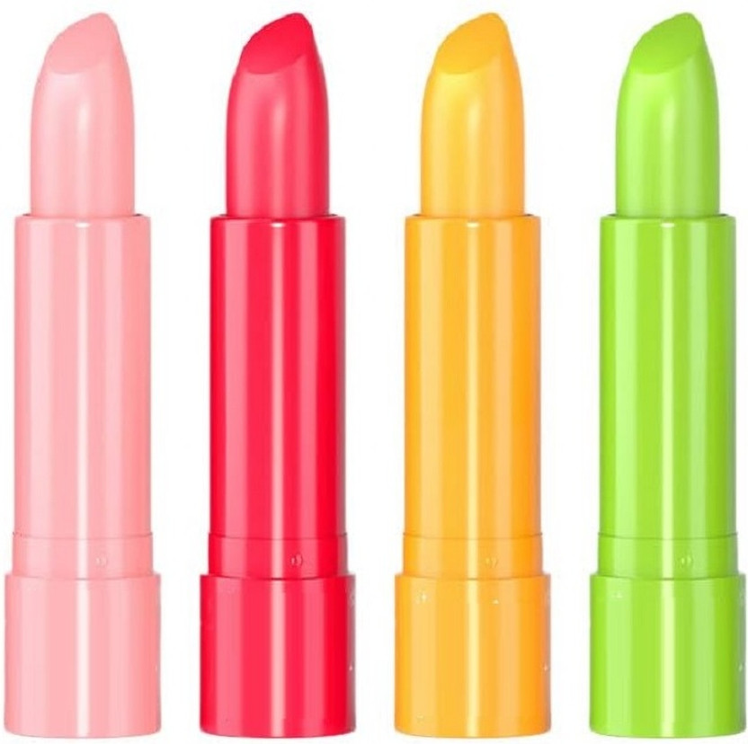 Amaryllis 4 Multi Long Lasting Nutritious Lip Balm Lips FRUIT(Pack of: 4, 20 g)