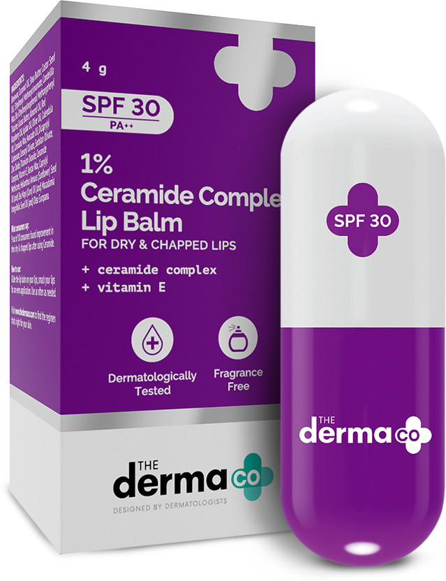 The Derma Co 1% Ceramide Complex Balm with Ceramides & Vitamin E for Dry & Chapped [Natural](Pack of: 1, 4 g)