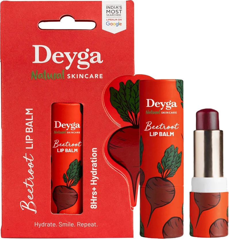 Deyga Beetroot Lip Balm Stick | Tinted Lip Care | For Dry & Chapped Lips Beetroot(Pack of: 1, 5.5 g)