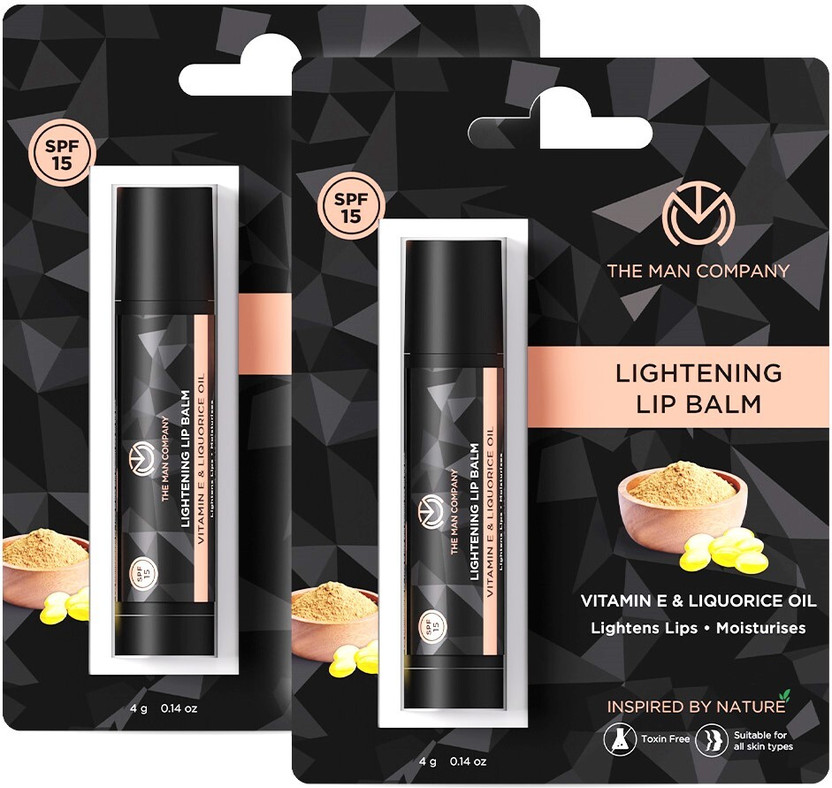 THE MAN COMPANY Lightening Lip Balm For Dry, Chapped, Dark and Smoky Lips with flavor of Coconut(Pack of: 2, 8 g)