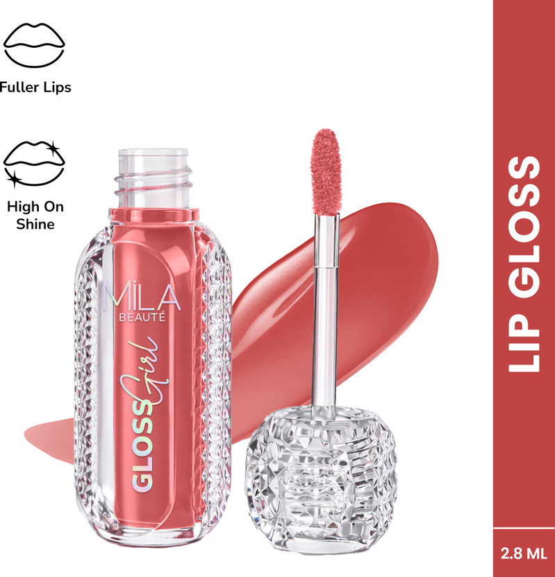 mila beaute Gloss Girl Lip Gloss Fuller Lip Effect & Extra Hydration With Mango Seed Butter(2.8 ml, My Choice)