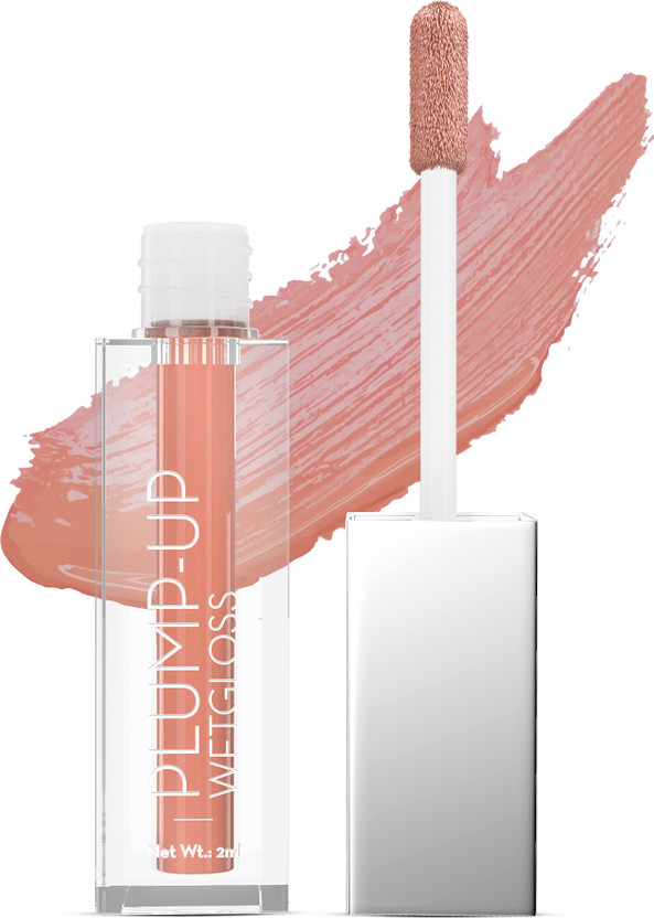 SWISS BEAUTY Plump-Up Wet Lip Gloss | High Shine | Non Sticky | Hydrating | Glossy Finish(2 ml, Nude Myth)