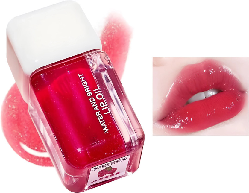 beinina Cute Clear Jelly Clear lip Glow Oil | Waterproof Lipstick For Lip Plumper Stain(8 ml, Multicolour)