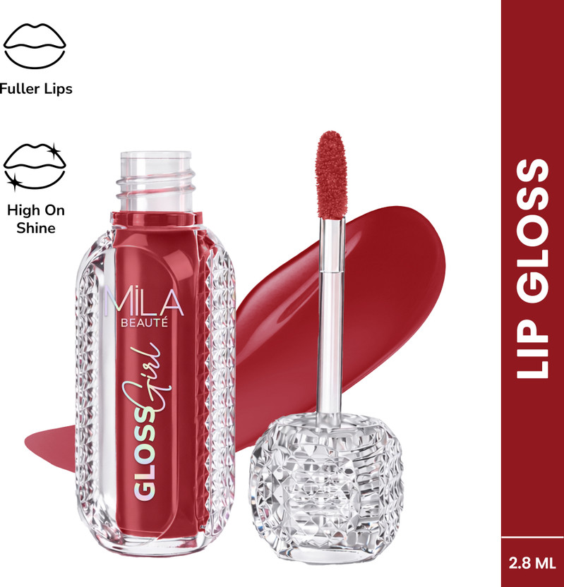 mila beaute Gloss Girl Lip Gloss Fuller Lip Effect & Extra Hydration With Mango Seed Butter(2.8 ml, So Me)