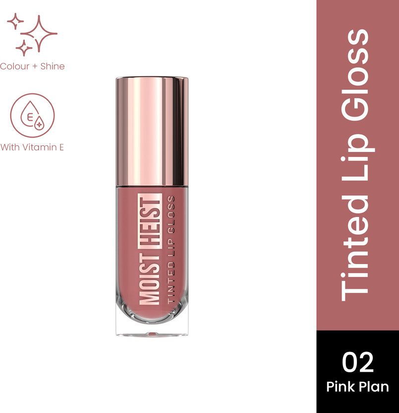 SWISS BEAUTY Moist Heist Tinted Lip Gloss | Non-Sticky | Vitamin E | Long Lasting Shine(4.8 g, Pink Plan)