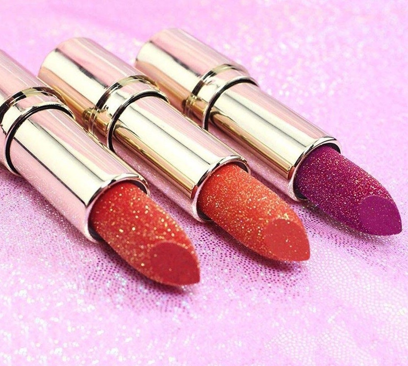 YAWI Multi Purpose Sparkly Shimmery 3D Magical Metallic Glitter Lipstick(Multi Shade, 11.4 g)