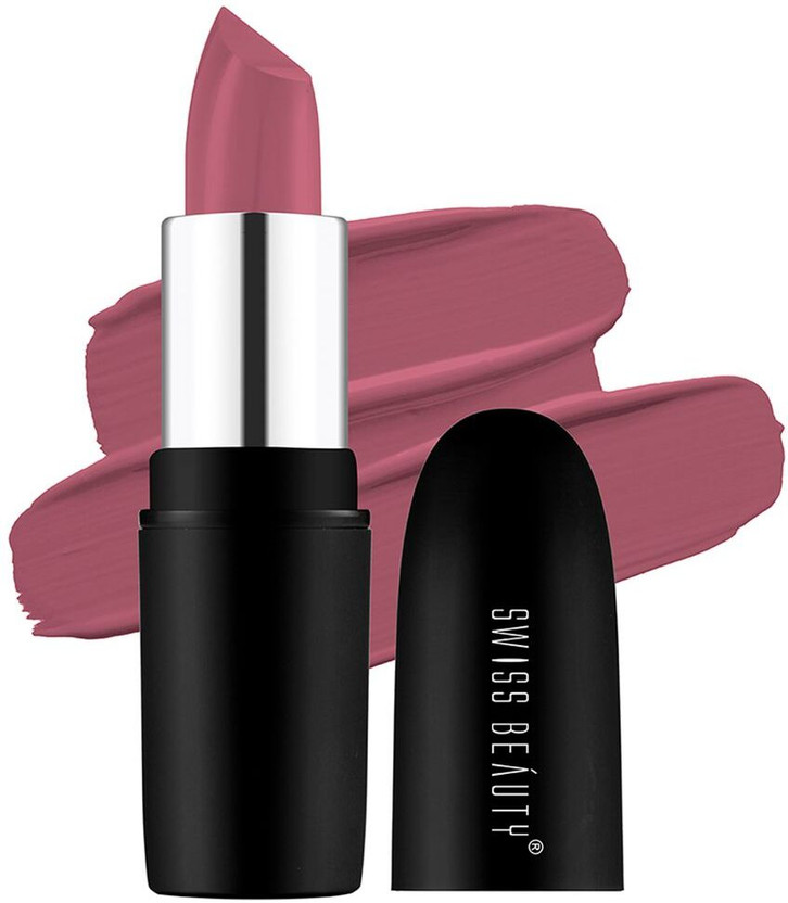SWISS BEAUTY Pure Matte Creamy Lipstick | Non Drying Pigmented | Smooth Long Lasting(Lust On, 3.8 g)