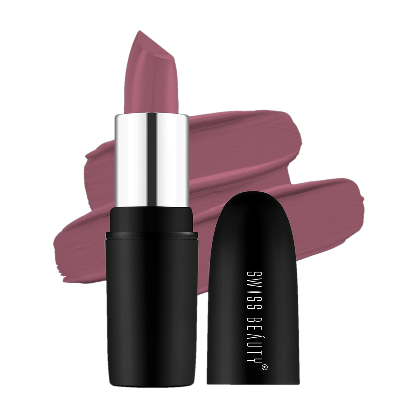 SWISS BEAUTY Pure Matte Creamy Lipstick | Non Drying Pigmented | Smooth Long Lasting(Hot Nude, 3.8 g)