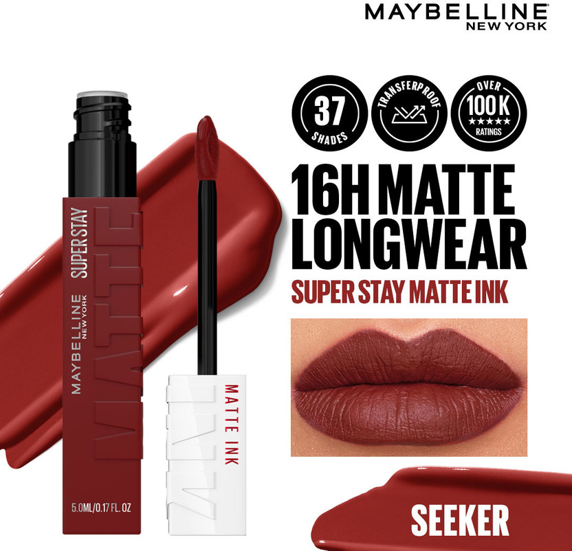 MAYBELLINE NEW YORK Super Stay Matte Ink Liquid Lipstick, Seeker(Seeker, 5 ml)