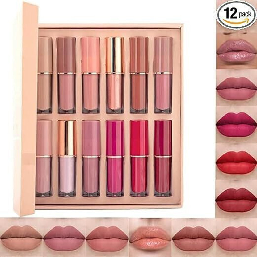 TALCHARDS TALCHARDS Handaiyan Matte Liquid Lipstick Set,12 Colors Super Stay Liquid Velvet Lipstick(MULTICOLOUR, NIUDE, RED, 30 ml) - Flipkart Deal
