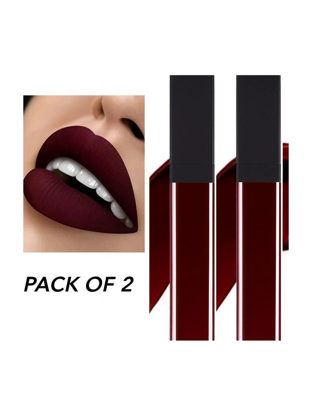 BLUSHIS Non Transfer Waterproof Longlast Matte Liquid Lipstick(Maroon, 18 ml)