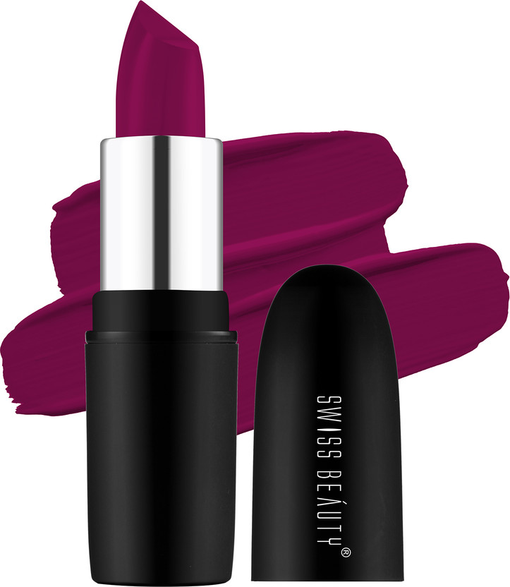 SWISS BEAUTY Pure Matte Creamy Lipstick | Non Drying Pigmented | Smooth Long Lasting(Velvet Maroon, 3.8 g)