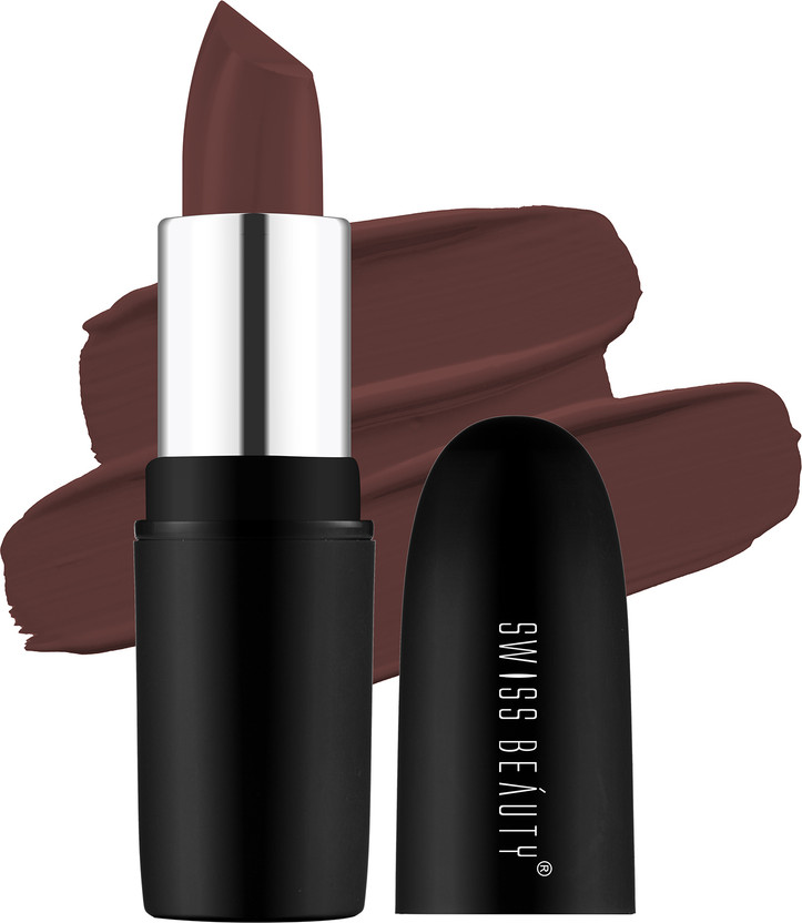 SWISS BEAUTY Pure Matte Creamy Lipstick | Non Drying Pigmented | Smooth Long Lasting(Brandy Harrington, 3.8 g)