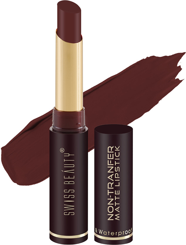 SWISS BEAUTY Non-Tranfer Matte Lipstick, Smooth & Waterproof(Chocolava, 2 g)