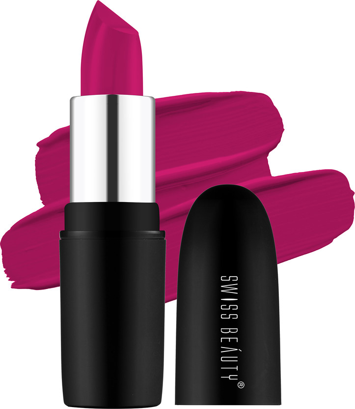 SWISS BEAUTY Pure Matte Creamy Lipstick | Non Drying Pigmented | Smooth Long Lasting(Lush Pink, 3.8 g)