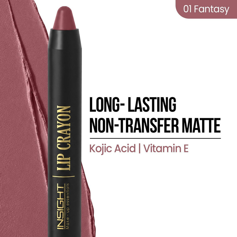 Insight Insight Long Lasting Lip Crayon Matte Waterproof Non-Transfer Lightweight(Fantasy, 7 g) - Flipkart Deal