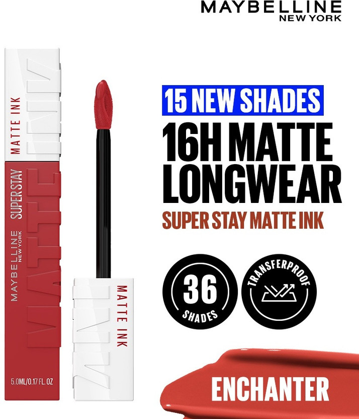 MAYBELLINE NEW YORK Superstay Matte Ink Liquid Lipstick | Transfer Proof | Waterproof |16 hr Wear(Enchanter, 5 ml)