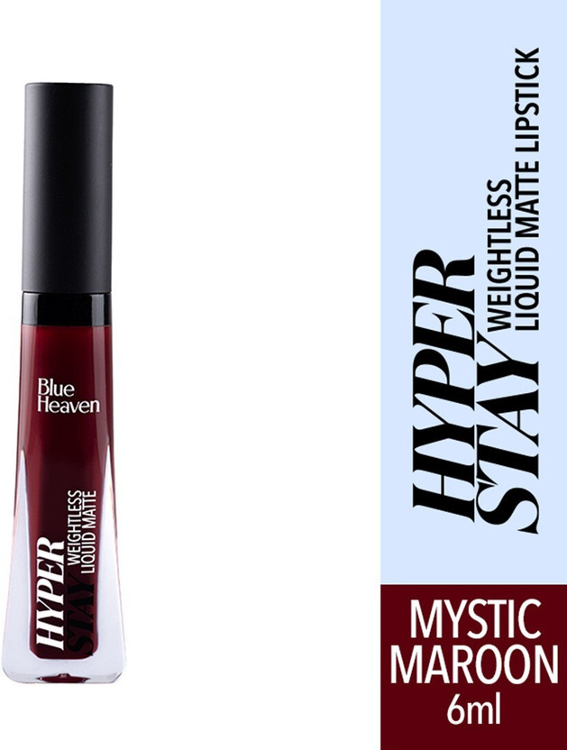 BLUE HEAVEN Hyperstay Liquid Matte Lipsticks |Transfer Proof(Mystic Maroon, 6 ml)