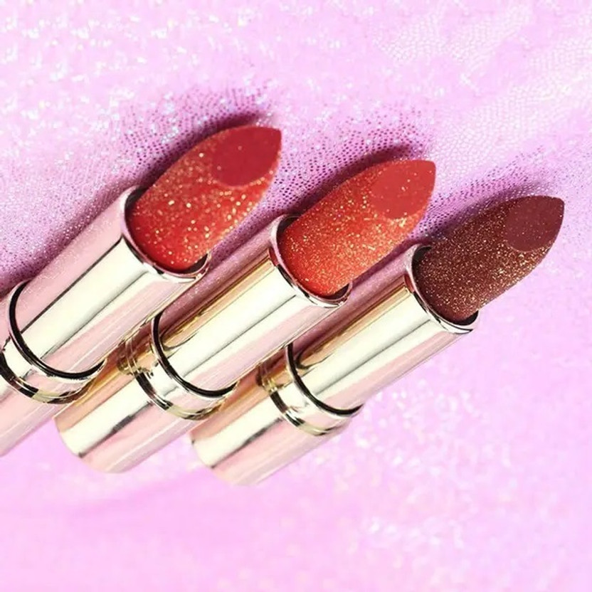 manasona 3D Magical Metallic Multi Purpose Glitter Lipstick(Multi Shade, 11.4 g)
