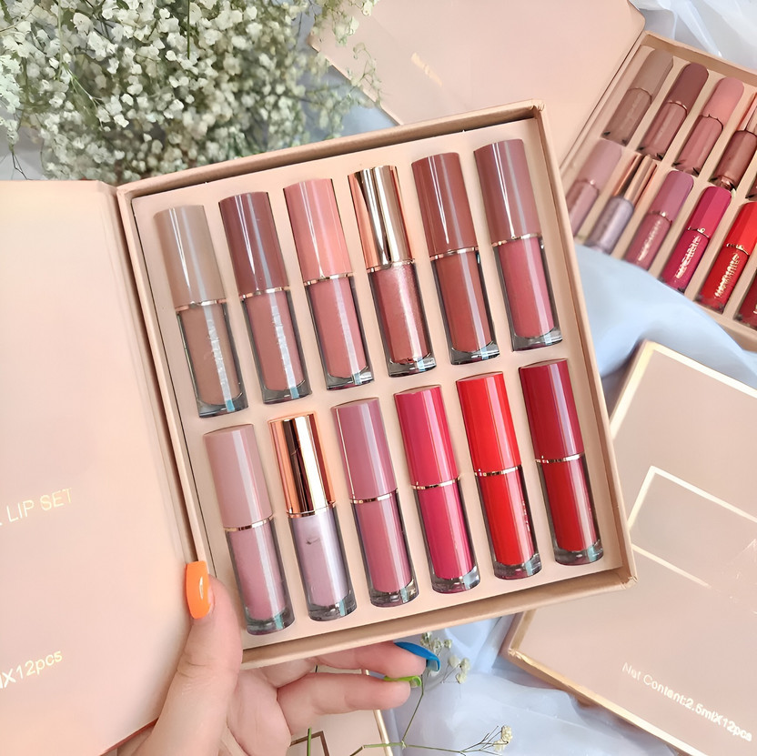 kHUDAt Wedding Day Ready – Lip Kit with 12 Colors(RED, BROWN, NUDE, PINK, 2.54889999999989 ml)