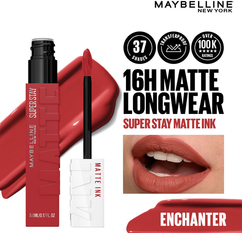 MAYBELLINE NEW YORK Superstay Matte Ink Liquid Lipstick | Transfer Proof | Waterproof |16 hr Wear(Enchanter, 5 ml)