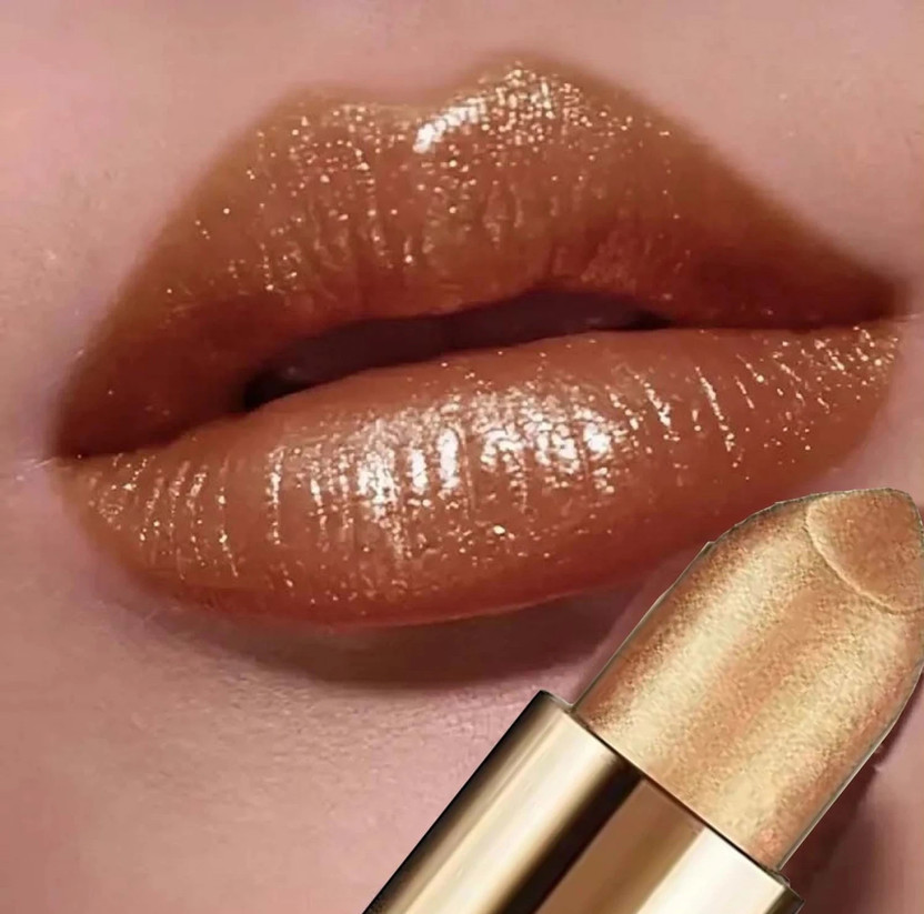 AFARAXIA AFARAXIA Metallic Lipstick Long Lasting Shimmer Glitter Waterproof Lipsticks(Warm Nude, 3.6 g) - Flipkart Deal