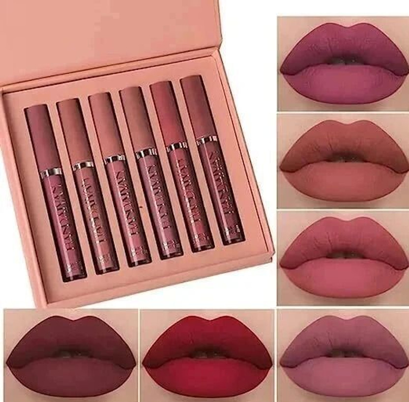 MISS ROSE lipstick set 6- piece (shade A)(Multicolor, 10 g)