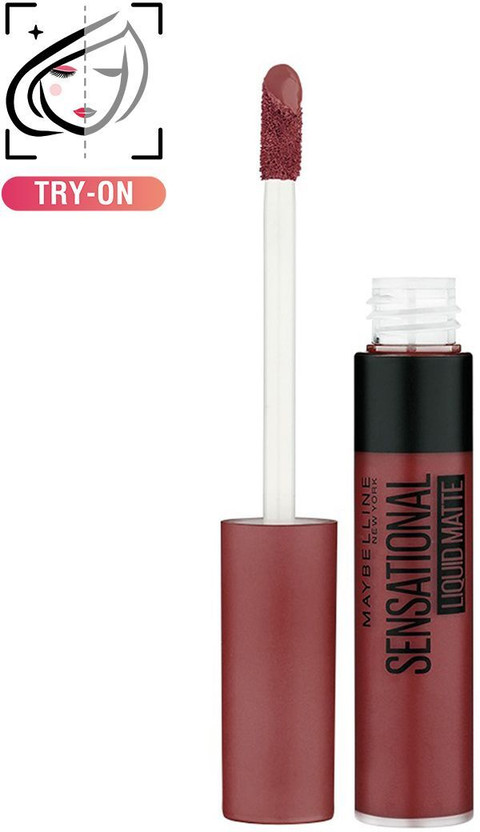 MAYBELLINE NEW YORK Sensational Liquid Matte Lipstick | Non-Sticky and Non-Drying | Matte Finish(Nude Nuance, 7 ml)