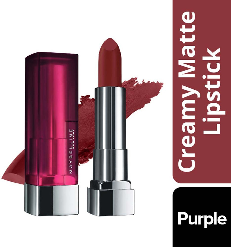 MAYBELLINE NEW YORK Color Sensational Creamy Matte Lipstick(696 Burgundy Blush, 3.9 g)
