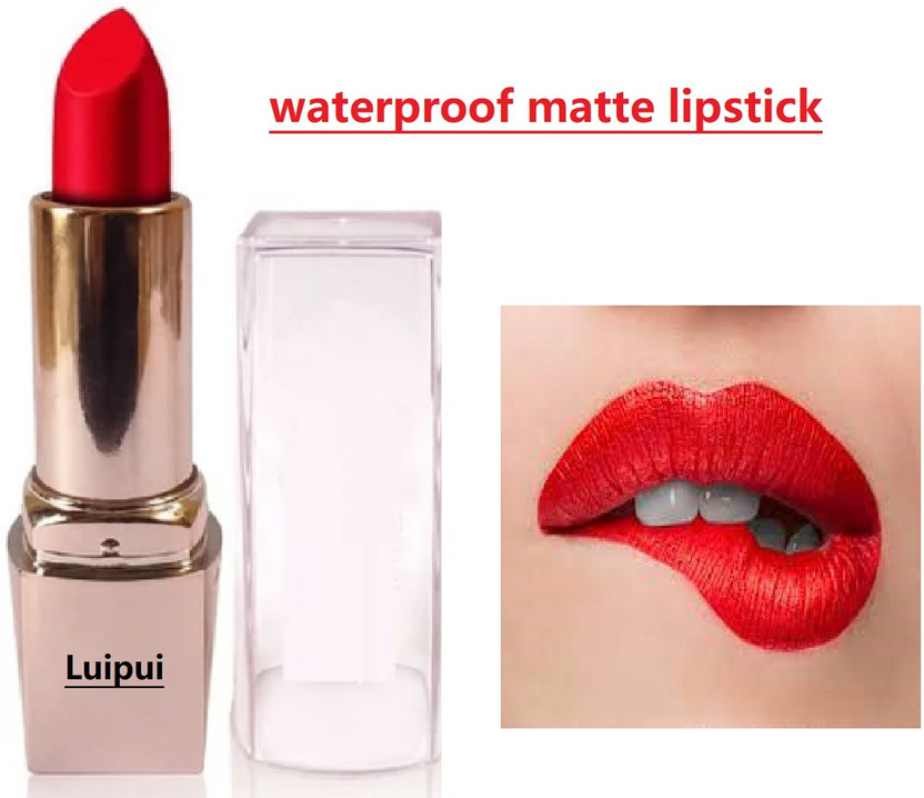 Luipui low price red lipstick long lasting matte finish(red, 6 g)